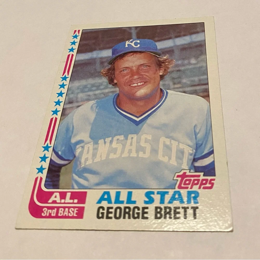 George Brett 1982 Topps All Star Baseball Card # 549 Kansas City Royals Vintage